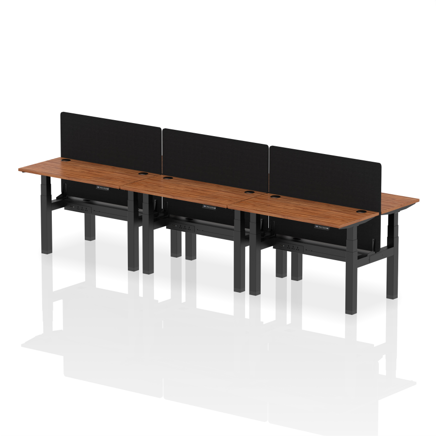 Rayleigh Back-to-Back 6 Person Slimline Height Adjustable Bench Desk